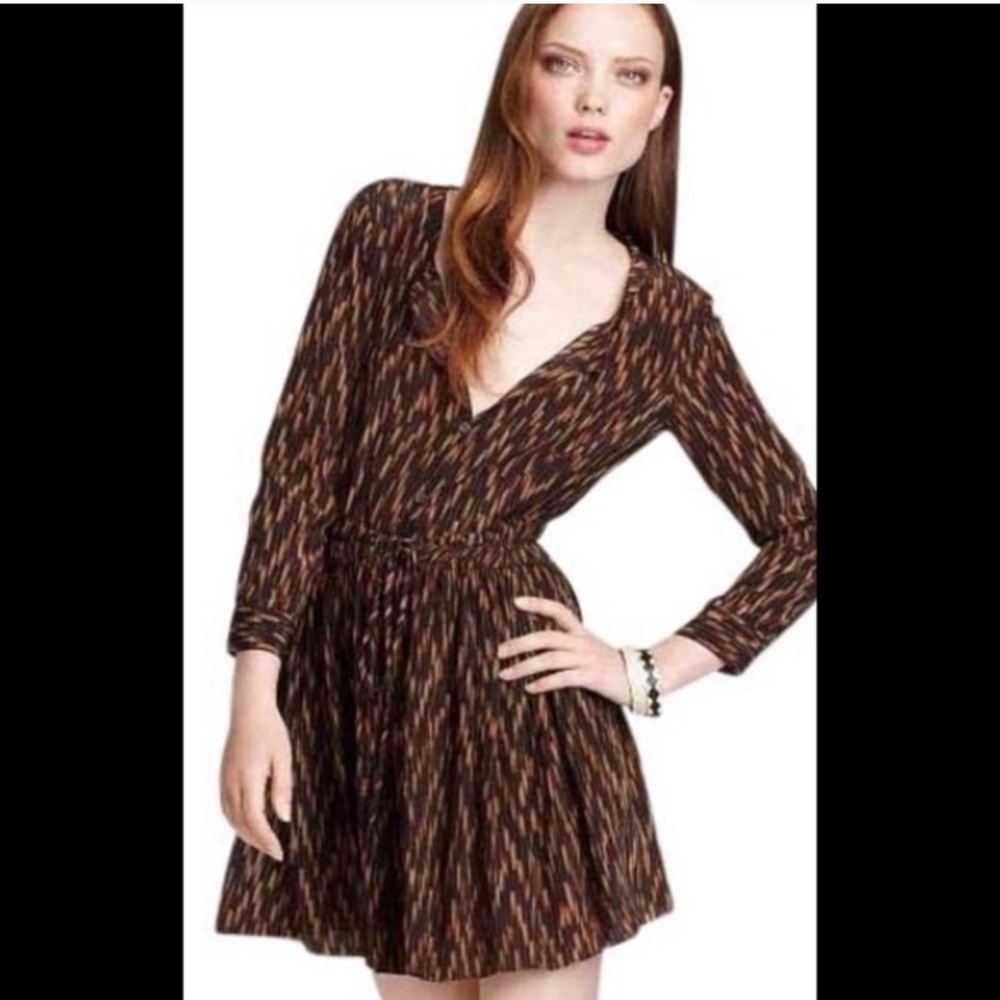 ELIZABETH AND JAMES Paulina Silk Shirt Dress, Sz 0